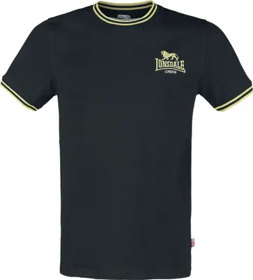 Zdjęcie produktu dla T-shirt męski slim fit DUCANSBY czarny/żółty XL Lonsdale
