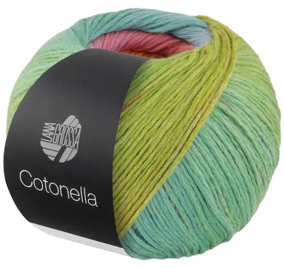 Produktbild von Lana Grossa - Cotonella 0011 flieder hellblau türkisgrün senf tomate himbeer orange lachs
