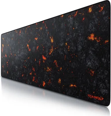 Zdjęcie produktu dla Titanwolf Gaming Mousepad, XXXL Speed Mousepad 1200 x 400 mm, szybkość i precyzja, Lava