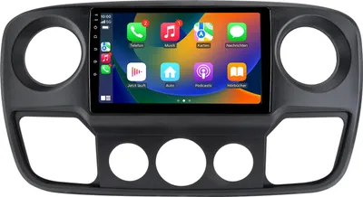 Immagine prodotto di Autoradio Android da 10 pollici con 64 GB per Renault Master III / Opel Movano B (dal 2010) con CarPlay e Android Auto, navigatore e Bluetooth