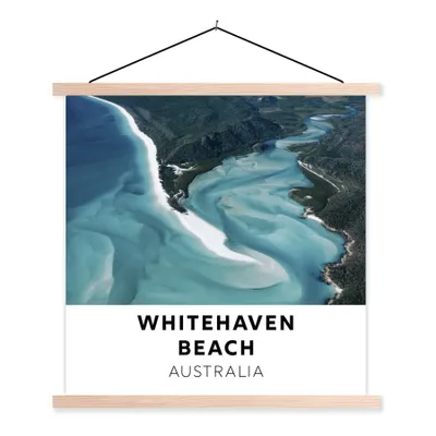Produktbild von MuchoWow® Textilposter Australien - Strand - Wasser 120x120 cm mit holzfarbenen Rahmen - Textil-Poster
