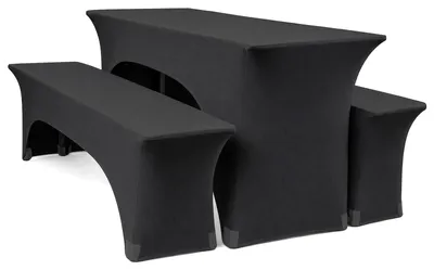 Produktbild von Omgoods – Set aus 3 elastischen Tischdecken für Bierbänke und Tische