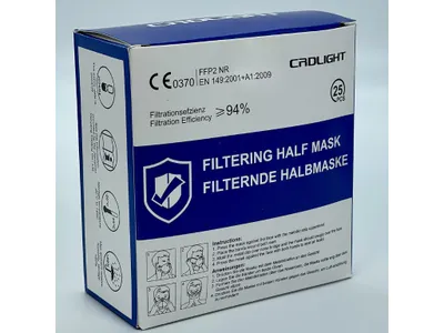 Produktbild von Atemschutzmaske FFP2 von CRDlight, Box mit 25 Masken