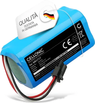 Immagine prodotto di CELLONIC 1x Batteria per Aspirapolvere Compatibile con Airrobo P10, Compatibile con ROVUS BL500, BL500N, Compatibile con Proscenic VR1717 – (2600mAh, 14.8V)