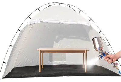 Immagine prodotto di Tenda per verniciatura a spruzzo con copertura antivento