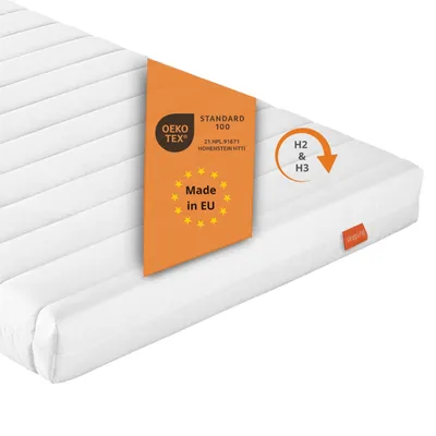 Produktbild von ergonomische 7-Zonen Kaltschaummatratze, 80 x 200 cm, H2 & H3, 11 cm, Duo-Härtegrad, Wendematratze, sleepling PureComfort