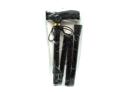 Produktbild von Gehstock - Krückstock - faltbar, Aluminium, schwarz / höhenverstellbar