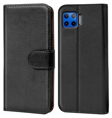 Produktbild von Conie Klapp Tasche für Motorola Moto G 5G Plus Kartenfach Rundumschutz Hülle in Schwarz