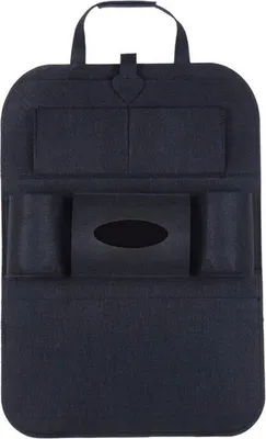 Immagine prodotto di Borsa di stoccaggio in feltro per l'auto che appende il telefono cellulare borsa di stoccaggio piatto nero