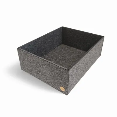 Produktbild von Aufbewahrungsbox CLEAN Filz 42 x 32 x 15 cm ohne Deckel in anthrazit meliert