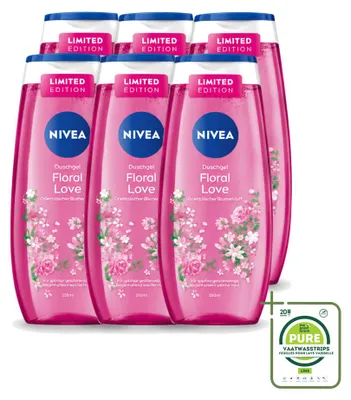 Produktbild von 6 x Nivea Douchegel Floral Love - 250 ml - Großpackung - 6 Stücke