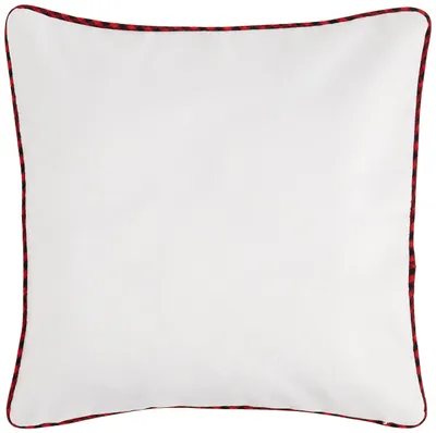 Zdjęcie produktu dla Poszewka na poduszkę 40 x 40 cm z haftowanym bałwankiem – 40 x 40 cm – kolor ecru