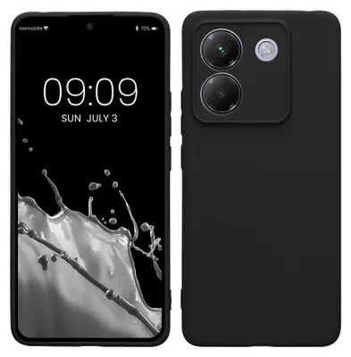 Produktbild von kwmobile Handyhülle für Xiaomi Poco M7 pro 5G Hülle - weiches Handy Silikon Case - Schutzhülle Cover - Schwarz matt