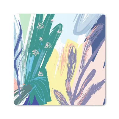 Produktbild von MuchoWow® Mauspad Mousepad Sommer - Pflanze - Farbe 20x20 cm - Mousepads - Maus Mat - Pad - Mausunterlage - Desk Mat - Bureauartikeln