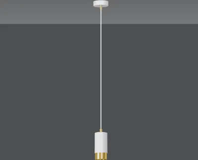 Produktbild von Hängelampe Emibig, 1xGU10, 30W, Modell FUMIKO, Farbe: Weiß/Gold, Artikelnummer: 815/1