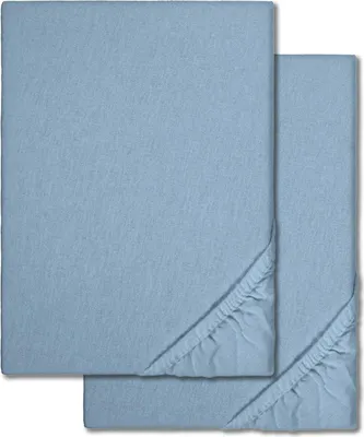 Obrázek produktu pro Prostěradlo Winterflausch modré 140 x 190 - 160 x 200 cm Dvojbalení