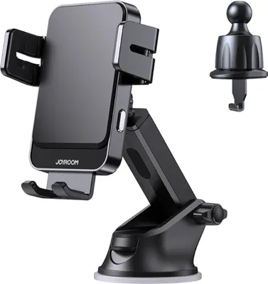 Obrázek produktu pro Joyroom 2 v 1 Dashboard Air Vent Držák telefonu do auta a bezdrátová nabíječka 4,6-6,8" 15W černá (JR-ZS219-DASH)