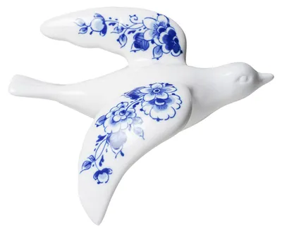 Productafbeelding van Heinen Delfts Blauw – Wandvogel Delfts Blau 4