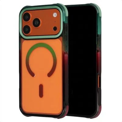 Immagine prodotto di Custodia posteriore Selencia Gradient con MagSafe per Apple iPhone 17 Pro Max - Verde / Marrone