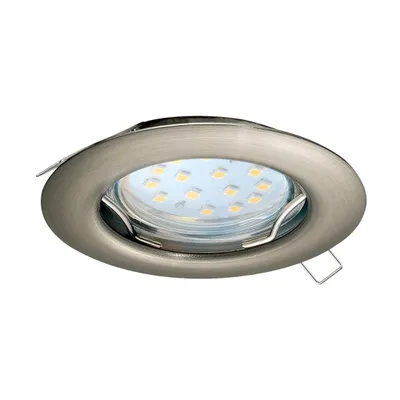 Produktbild von EGLO 98645, Einbaustrahler, GU10, LED, 3000 K, 240 lm, Gebürsteter Stahl, Nickel
