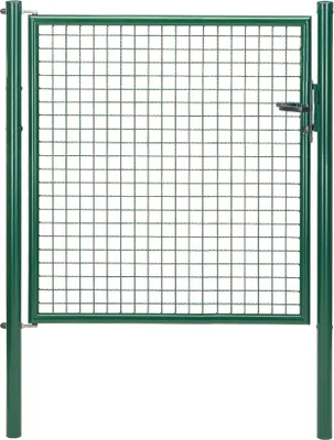 Image de Alberts 601065 Porte de clôture en grillage ondulé, phosphaté zinc vert, largeur 150 cm, hauteur 125 cm