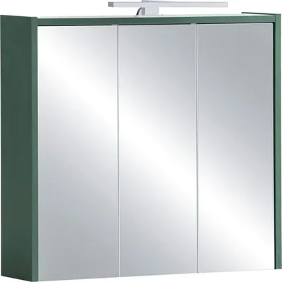 Image de Armoire à glace Lovis bois bleu nuit 65 cm - Meuble de salle de bains avec miroir