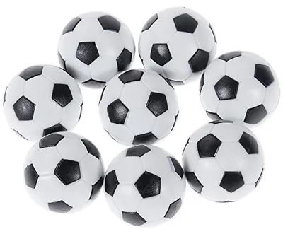 Productafbeelding van Tafelvoetbal ballen - Kickerballen mini - Spelplezier thuis - Milieuvriendelijk materiaal - 8 stuks 32mm - Zwart wit
