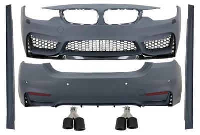 Imagen del producto de Kit de carrocería para BMW Serie 4 F32 F33 Coupé Cabrio 13-19, con embellecedores de parachoques delanteros de fibra de carbono con diseño M4.