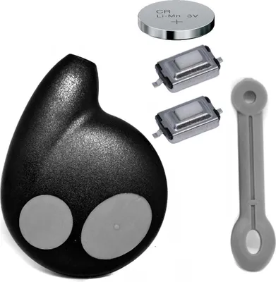 Produktbild von Auto Schlüssel Funk Fernbedienung 1x Gehäuse + 2X Mikrotaster + 1x CR2032 Batterie kompatibel mit Cobra