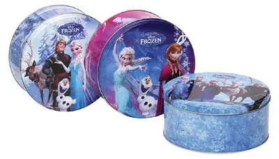 Produktbild von Frozen Keksdose 17cm blau Olaf in der  Mitte