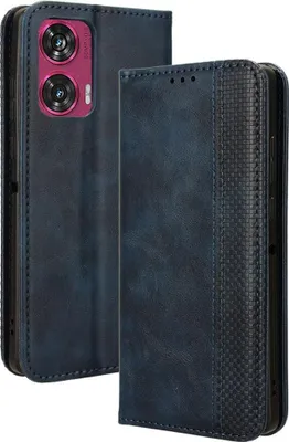 Produktbild von Motorola Edge 50 Fusion Hülle - Coverup Vintage Style Klapphülle - Blau