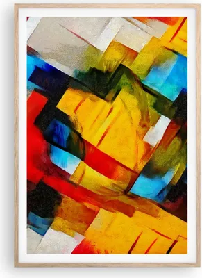 Produktbild von Gerahmtes Poster - Rahmen in heller Eiche - Abstraktion modern - 70x100 cm - Wand Bild - Wanddeko - Wandbilder - Wandposter - Bilderrahmen - Bilder - Kunstdruck - Wandbild - P2NPA70x100-3451