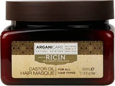 Produktbild von Arganicare Stärkende Rizinusöl-Haarmaske für Haarwachstum, 350 ml