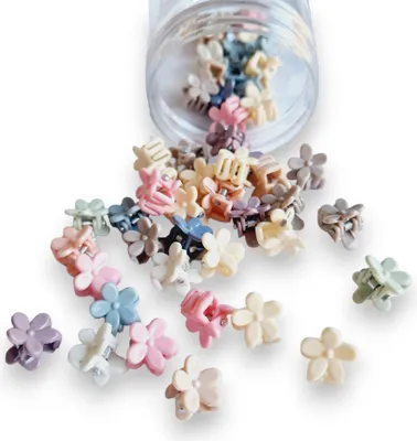 Produktbild von Haarspangen-Set, Krabbenklammern, Froschklammern, 50 Stück, Blumen