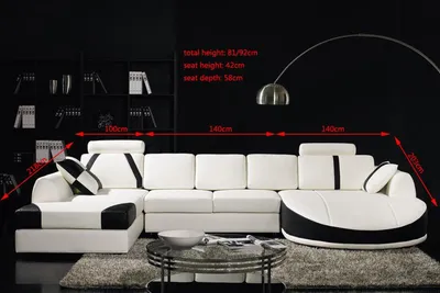 Produktbild von Ecksofa Ledersofa Polster Wohnlandschaft Couch Sofa Eckgarnitur U Form