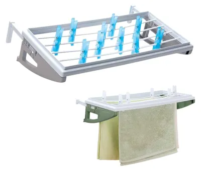 Produktbild von Wäscheständer Badewanne Wäscheständer Balkon Handtuchhalter Heizkörper Badheizkörper Handtuchhalter Heizungstrockner Balkonwäschetrockner inkl 10 Wäscheklammern