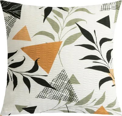 Obrázok produktu pre Krepový vankúš – 40 x 40 cm – krémová, oranžová, sivá