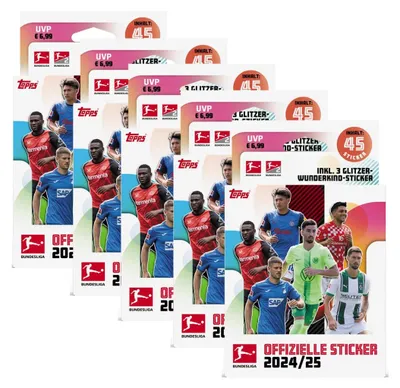 Produktbild von Topps Bundesliga Sammelsticker 2024/2025 - 5 Blister