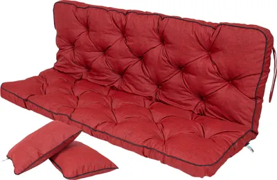 Produktbild von TexDeko® Bankauflage mit Rückenlehne für Hollywoodschaukel  wasserabweisend UV-beständig, 180x50x56cm, Bordeaux