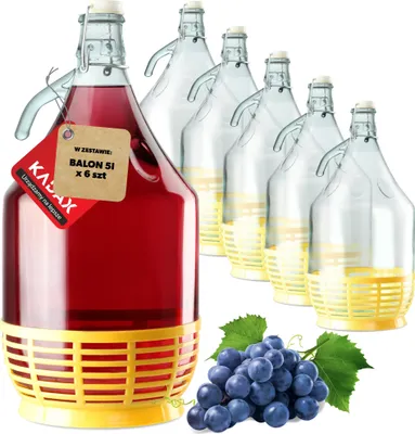 Produktbild von KADAX Weinballon, Glasballon für Wein, Weinfass aus glas, Gärballon, Fass für Wein aus Glas