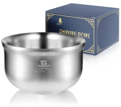 Zdjęcie produktu dla Miseczka do golenia ze stali nierdzewnej 304, trójwarstwowa, o średnicy 10,5 cm, 1 sztuka