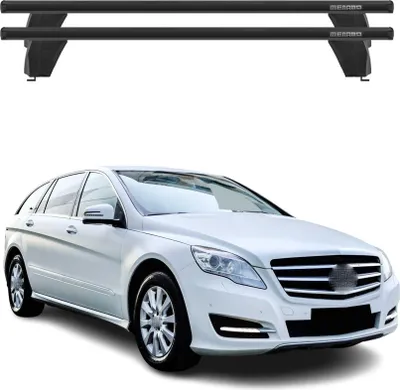 Image de Menabo Barres de toit Transversales pour Mercedes R W251 2005-2013 Alu Noir ABE