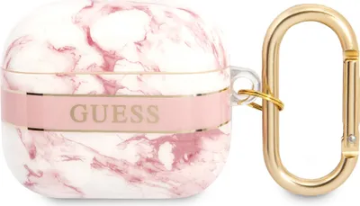 Produktbild von Guess GUA3HCHMAP AirPods 3 Cover Pink/Pink Marble Strap Collection
