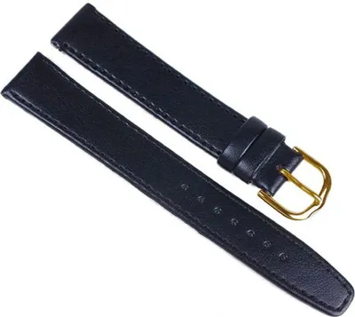 Produktbild von Ersatzband Uhrenarmband Kalbsleder Band schwarz 23799G, Stegbreite:16mm