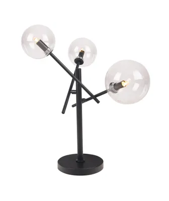 Immagine prodotto di Lampada da tavolo con sfere di vetro trasparente LOLLIPOP nera 3xG9x15W in metallo, dimensioni: 57x40x34 cm, IP20, Maxlight
