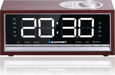 Produktbild von Blaupunkt CR60BT, Tragbar, Analog & Digital, FM, PLL, LED, Schwarz, Holz, Drehregler