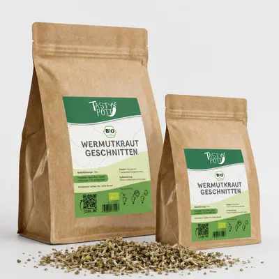 Produktbild von Tasty Pott Wermutkraut getrocknet und geschnitten - 500g Beutel