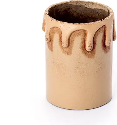 Produktbild von Kerzenhülse für Kerzenfassung E27 Kronleuchter Kerzenhülle aus Kunststoff aus Pappe ø43mm L60mm Antik