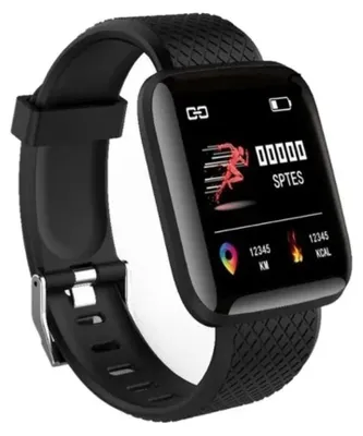 Produktbild von Fitness-Smartband ID116 plus, 1,3-Zoll-Farbdisplay, Wasserdicht IP67, Benachrichtigungen, Schwarz