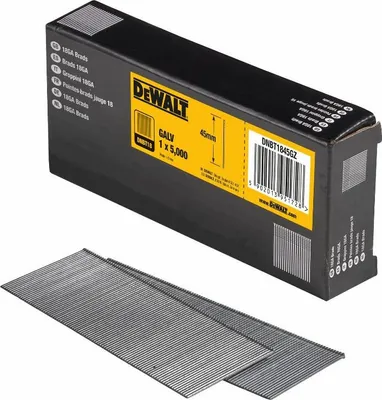 Image de Pointes 18GA 1.02 x 45 mm DEWALT - 5000 pièces - DNBT1845GZ